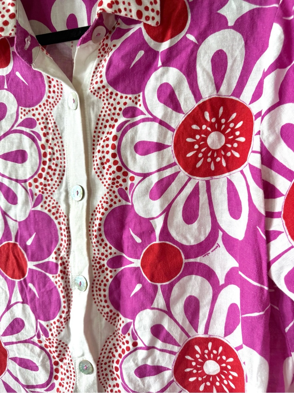 FARM Rio Pink, Red & White Floral Button-Front Jacket - Picture 3 of 6